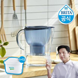브리타 정수기 마렐라XL 3.5L 블루 1년팩 ( 기본필터 1입 + 추가필터 12개입)