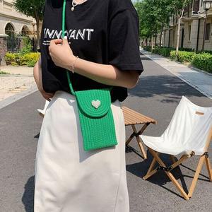 여성 미니 데일리 크로스백 가벼운 핸드폰 가방 그린