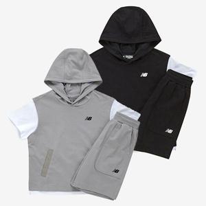 [롯데백화점]뉴발란스 KIDS RIDER_반팔 레이어드 후드 베스트 2p셋업 NK9YF2601U
