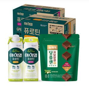 마이밀 퓨로틴 고소한맛 250ml (24입) + 고구마맛 250ml (24입) + 뉴케어 당플랜 저당양갱 (8입)