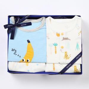 [롯데백화점]압소바 사파리7부내의+바나나반소상하두벌세트 A2A10389SET (임신출산백일돌선물)