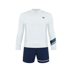 [아레나수영복] 에센스 레귤러핏 집업 래쉬가드 세트 (끈주머니증정) (A5BM1PC05 GRY)