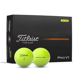 타이틀리스트 PRO V1 골프공 12구 2025년 옐로우, 1개