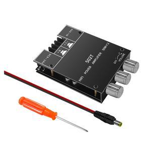 ZK 502T 오디오 모듈 수신기 증폭기 보드 50WX2 무선 POWER LOGIC 디지털 AUX 앰프 모듈 BASS TREBLE