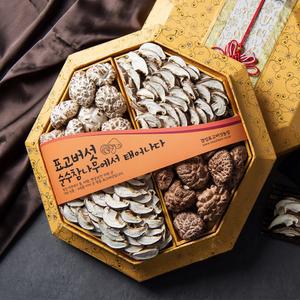 참나무 박차고 유기농 건표고버섯 프리미엄 팔각선물세트