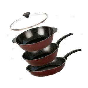 독일 바니니 IH 메가스톤 와인 후라이팬 궁중팬 전골냄비 유리뚜껑 4종세트 28cm 인덕션겸용