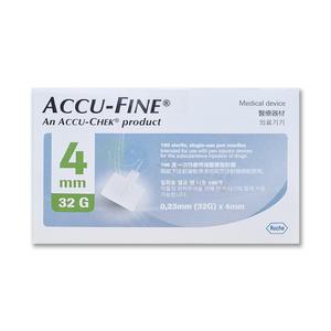 ACCU-FINE 아큐첵 아큐파인 일회용 멸균 주사침 펜 니들 4mm 32G 100개입