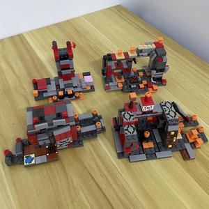 800 pcs 2 변경 지옥 네더 철도 레드스톤 전투 모델 빌딩 블록 장난감 생일 크리스마스 선물
