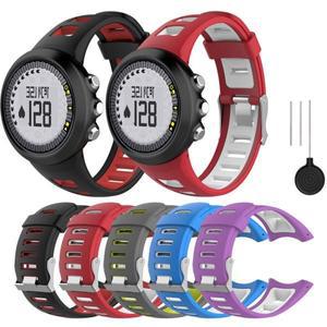 SUUNTO Quest 듀얼 컬러 실리콘 시계 스트랩, 교체용 소프트 손목 밴드, 스마트 워치 액세서리, M1 M2 M4 M