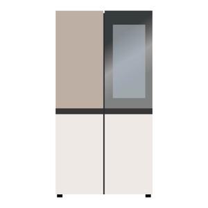 LG 디오스 오브제컬렉션 노크온 매직스페이스 M875GCB472 양문형냉장고 854L_킴스