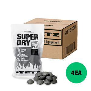 스테츠 슈퍼 드라이 차콜 브리켓 2kg X 4개 박스