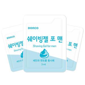 도루코 일회용 쉐이빙젤 3ml x 100개 여행용 휴대용 면도 쉐이빙 크림 폼 젤 거품