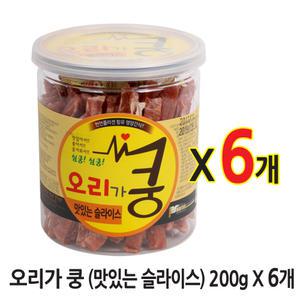 오리가쿵 (맛있는 슬라이스) 200g X 6개 애견간식 / 오리가 쿵