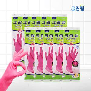 크린랩 고무장갑 ES 소  x 10 켤레 _ 핑크