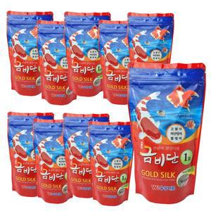 금비단 골드실크 소형입자 1호 금붕어&잉어 관상어 영양사료 120g*10개