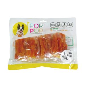 NEW POPPOP 뉴 팝팝 덴탈케어 애견간식 400g 숯불사사미
