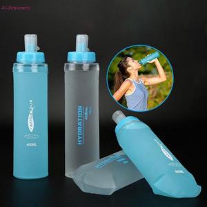 자전거물병홀더 300/400ML 스포츠 TPU 접는 물 병 소프트 플라스크 가방 축소 가능한 음료