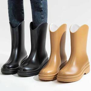 웨스턴부츠 비올때 여성 미들 장화 레인부츠 콤마S400