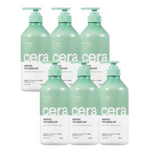 더마앤모어 세라마이드 두피 딥 클렌징 샴푸 600ml x6개