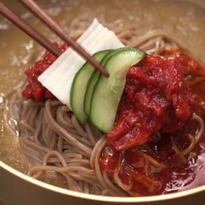 [기타]강릉 동해막국수 물막국수4팩+비빔막국수4팩+명태식해2팩