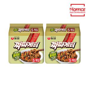 농심 봉지라면 올리브 짜파게티 라면 멀티팩 (5개입) x2개