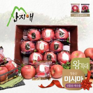 [기타]산지애 씻어나온 꿀사과 4kg 1box / 왕특대과, 미시마