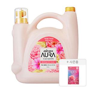 아우라 초고농축 섬유유연제 피오니블라썸, 5.5L, 1개 + 증정(생화캡슐 리필 피오니로즈, 680ml, 1개)