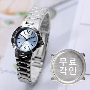 [카시오]무료각인 카시오 LTP-1177A-2A 클래식 아날로그 쿼츠 정장 여자 메탈 시계 a