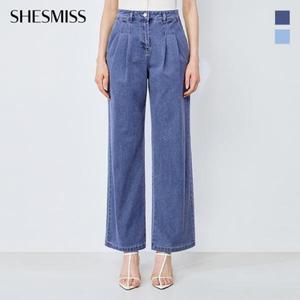 쉬즈미스 워시드 투턱 와이드 데님 팬츠_2컬러 SSMSLO22100