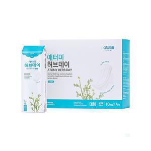 애터미 허브데이 생리대 대형 10개입 16팩