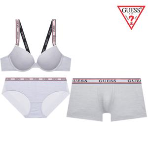 [게스언더웨어](강남점)시원한 쿨메쉬 캐주얼 남여커플속옷세트LGY(GBWBR312/BP312/DR312LGY)