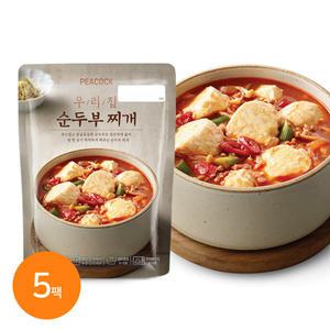[롯데백화점]신세계푸드 피코크 우리집 순두부찌개 500g X 5팩