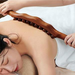 유티오피 목재 요법 림프 배수 마사지 스틱, 등 허리 통증 완화, 근막 바디 조각 도구