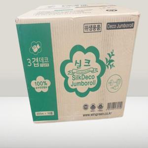 그린코리아 실크 데코 점보롤화장지 3겹 200m16롤