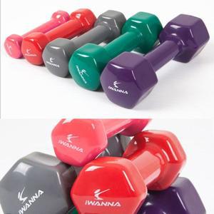 PVC 칼라 아령 500g 핑크 고무 덤벨 바벨 운동 기구 홈트