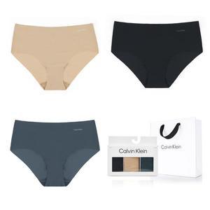 [Calvin Klein Underwear]여자속옷 노라인 힙스터 삼각팬티 3장세트+쇼핑백 QD3559_P370266704