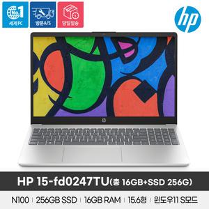 [HP] 15-fd0247TU(램 16G+SSD 256G)/intel N100/15인치/Win11
