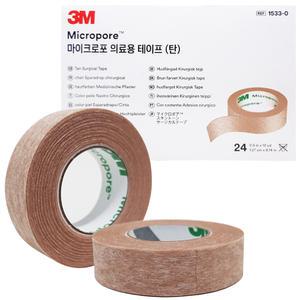 3M 마이크로포 살색테이프 잘라쓰는 종이밴드 의료용 부직포 반창고 1533-0 낱개