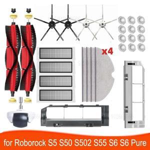 Roborock호환호환 S5 S50 S502 S55 S6 S6 Pure E4 1S SDJQR01RR 브러시  Hepa 필터 로봇 진공 청소기 범용