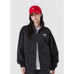 [엄브로](강남점) 남녀공용 레이트 체크아웃 린넨 블루종 자켓 UQ221CJK48BLK