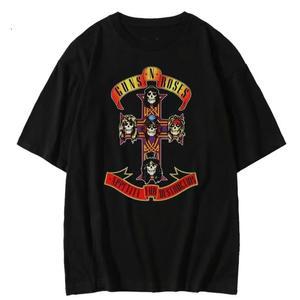락 밴드건즈 앤 로지스 반팔 티셔츠 Gun N Roses 메탈밴드 빅사이즈 남여공용 티셔츠