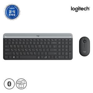 로지텍 코리아 MK470 슬림 무선 키보드 마우스 세트 블랙