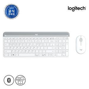 로지텍 코리아 MK470 슬림 무선 키보드 마우스 세트 화이트