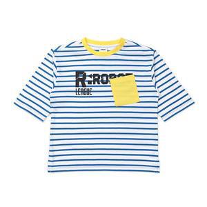 [보리보리/알로봇]알로봇 R.CLUB STRIPE 7부 티셔츠(14319-331-03)_BL
