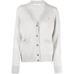 25SS 메종키츠네 여성 베이비 폭스 가디건 라이트 그레이 LW00507KT1006 H120