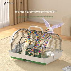 앵무새 이동장 아크릴 케이지 산책 가방 투명 외출용 새장