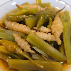 반찬연구소 궁초산 장아찌 1kg 궁채 초석잠 산고추 3종의만남 별미 간편반찬