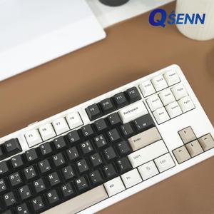 QSENN Q87 PBT 풀윤활 가스켓 유무선 기계식 키보드 크림치즈 크림치즈축V1