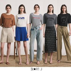 [스타일제이] 25SS 면모달 레터링 티셔츠 5종