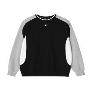 [스타터 블랙라벨] 웨이브 로고 스크립트 해비 스웨트셔츠 (블랙) SA243IMM27_BLK